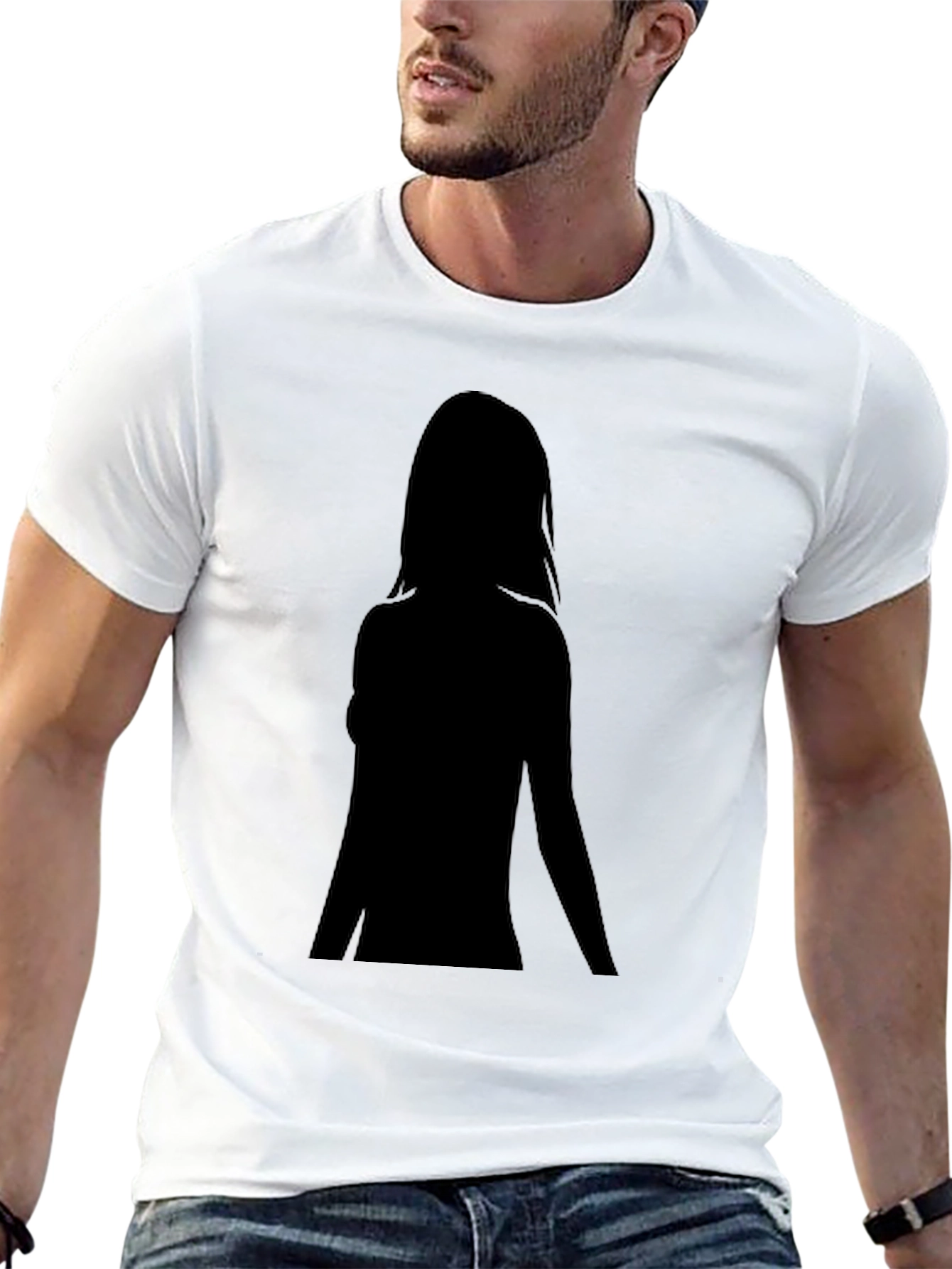 Silhouette Graphic Black T-Shirt - Unisex