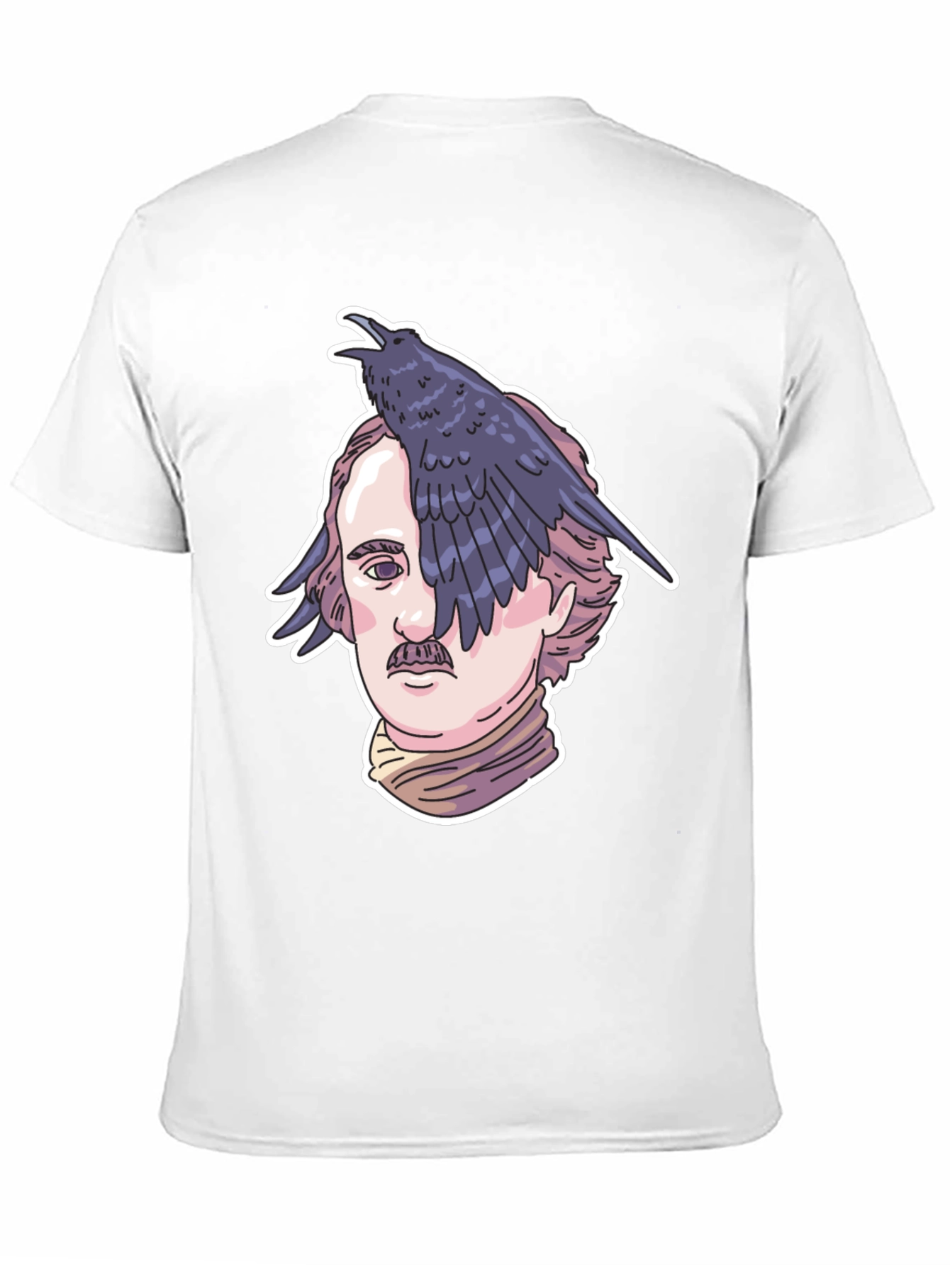 Edgar Allan Poe Raven Graphic Tee - Black