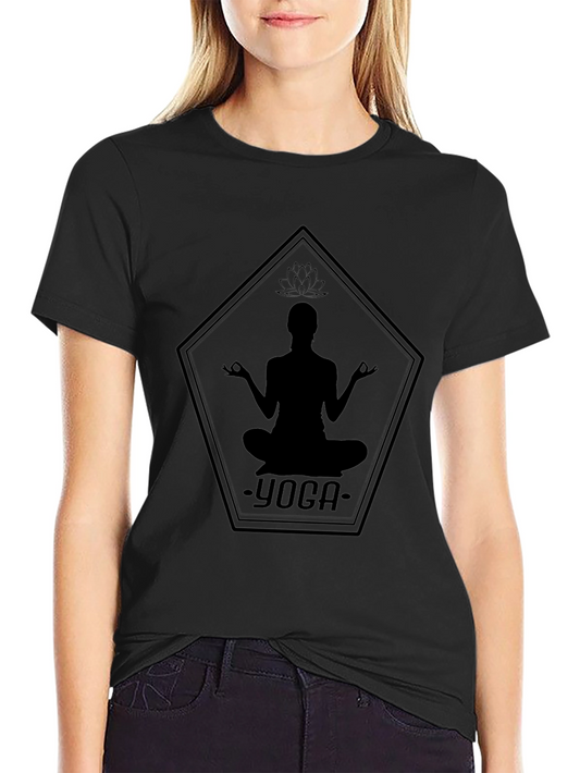 Yoga Silhouette Black T-Shirt