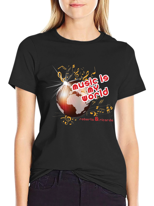 Music is My World Black Graphic Tee