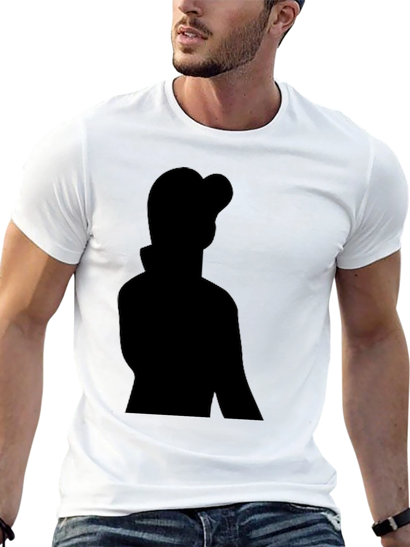 Black Silhouette Graphic Tee - Stylish Casual Wear