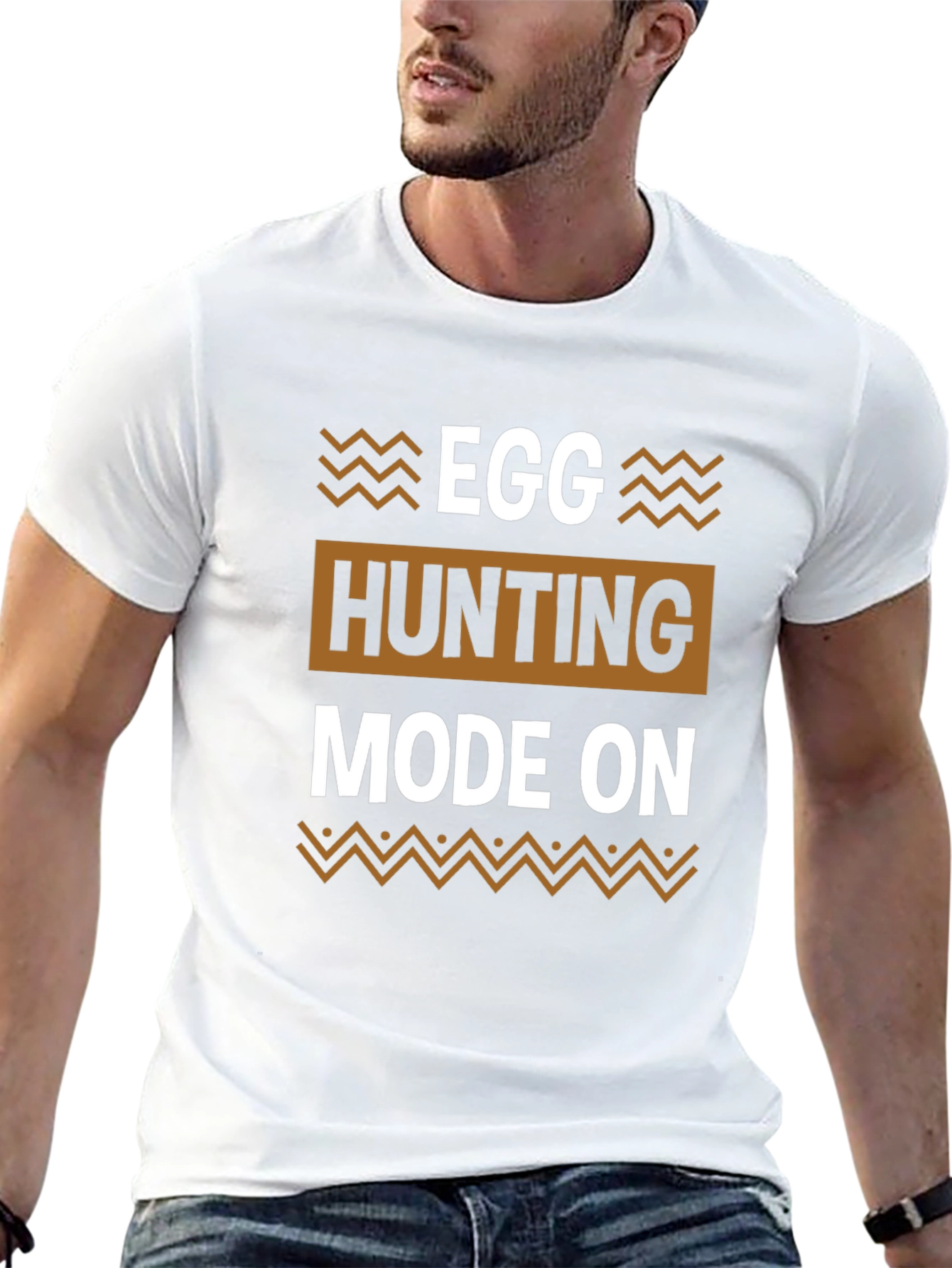 Egg Hunting Mode On Black Graphic Tee