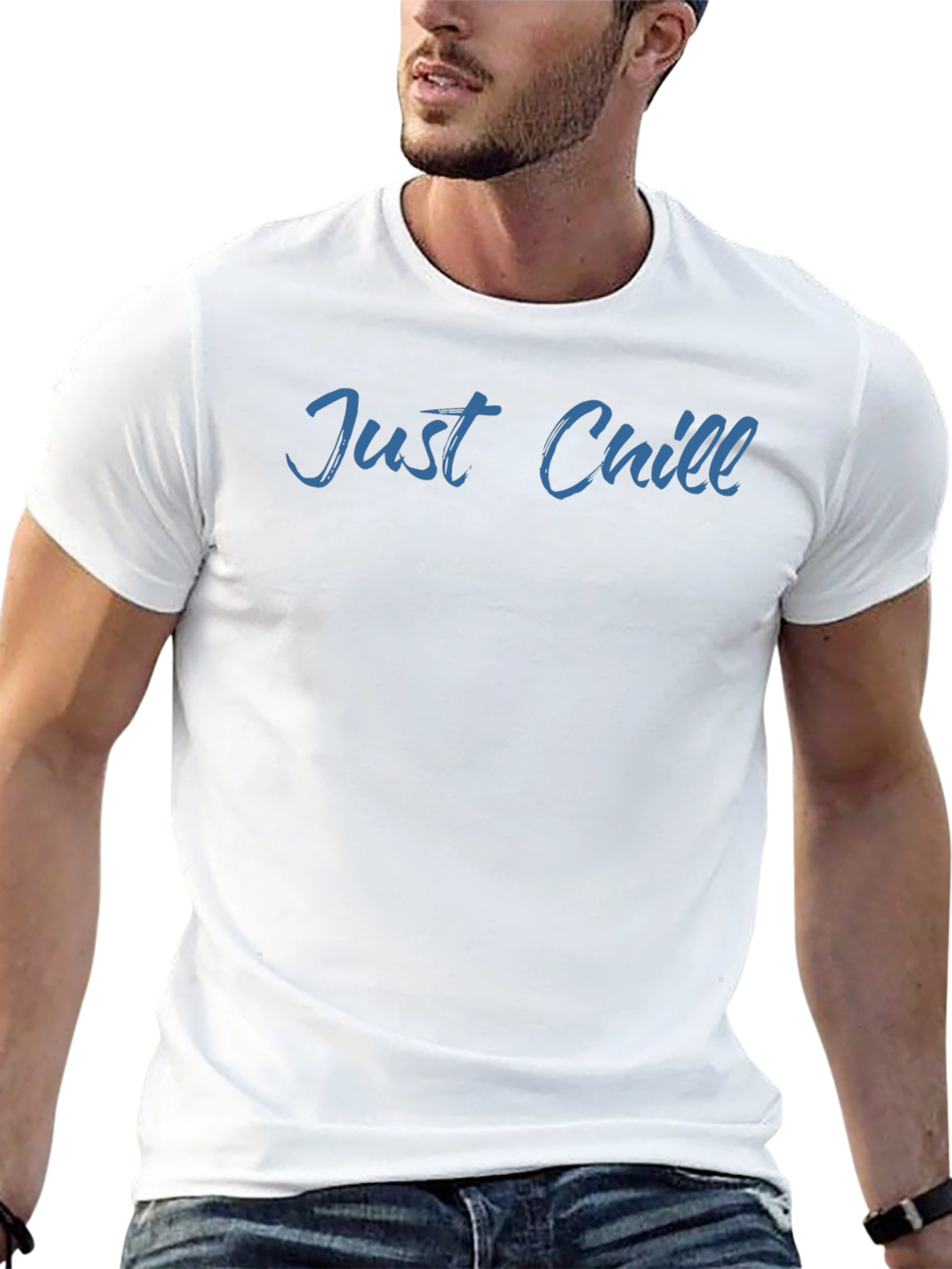 Just Chill Mens Black Graphic T-Shirt