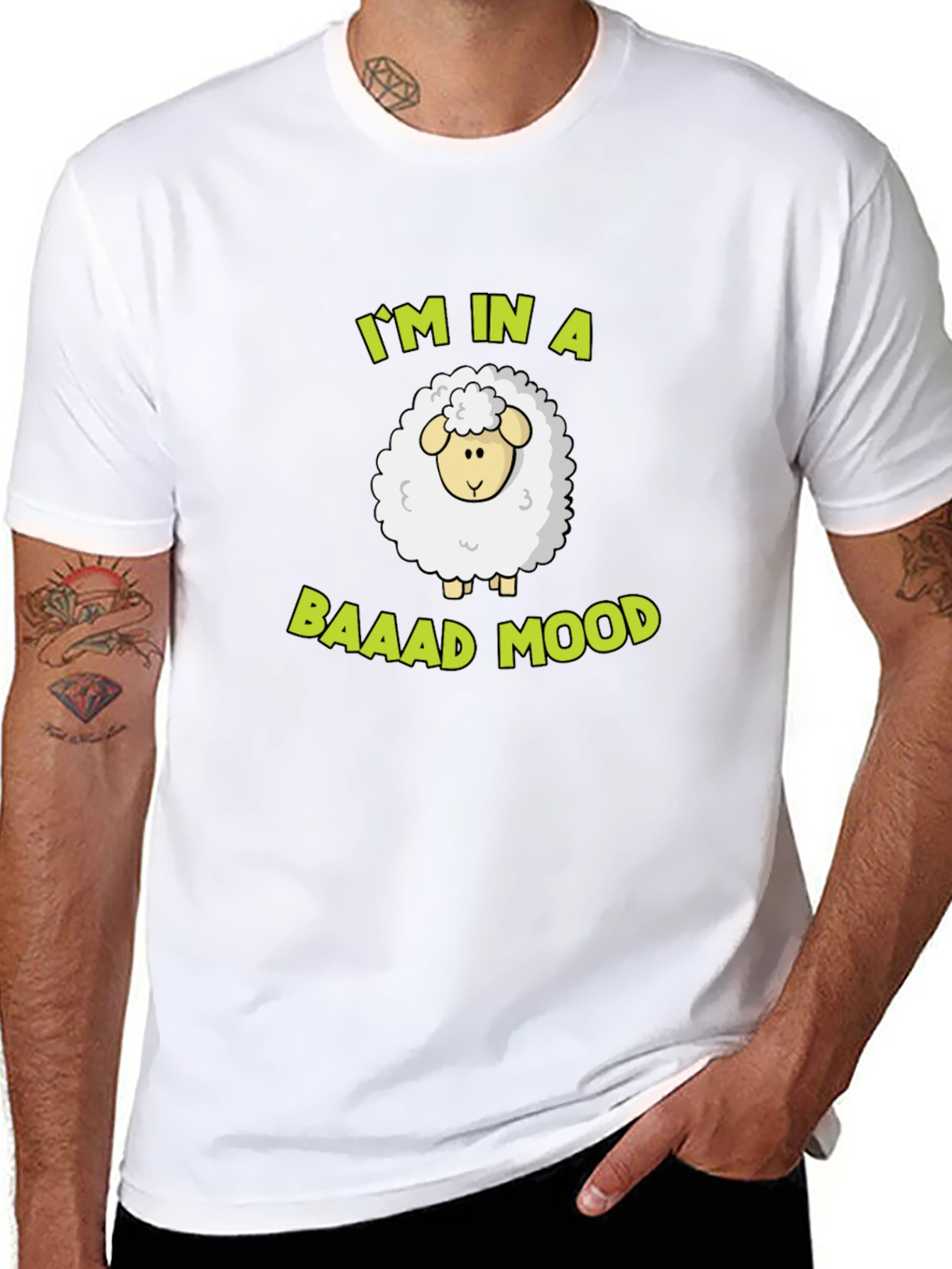 Baaad Mood Sheep T-Shirt - Funny Graphic Tee