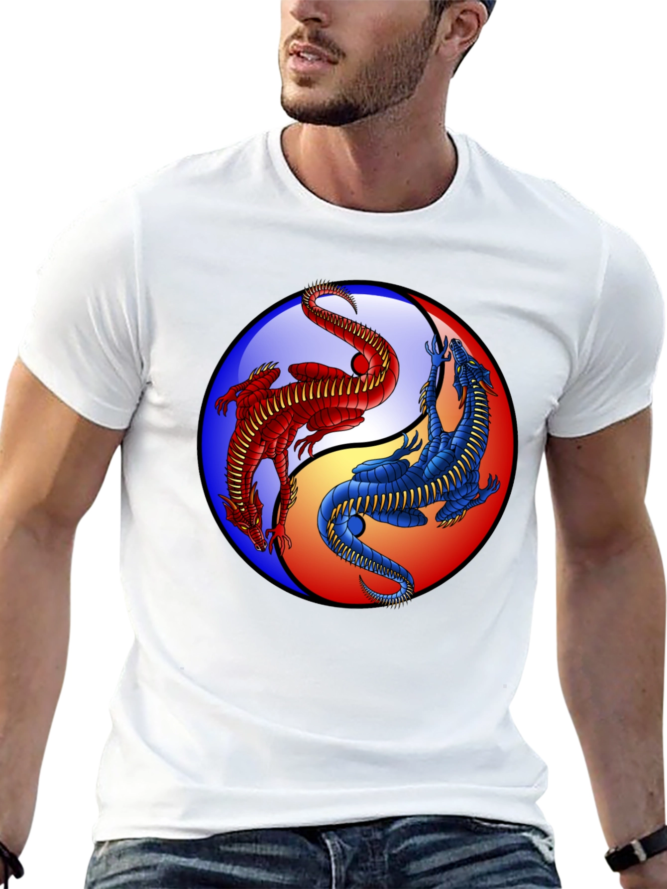 Yin Yang Dragon Graphic Tee