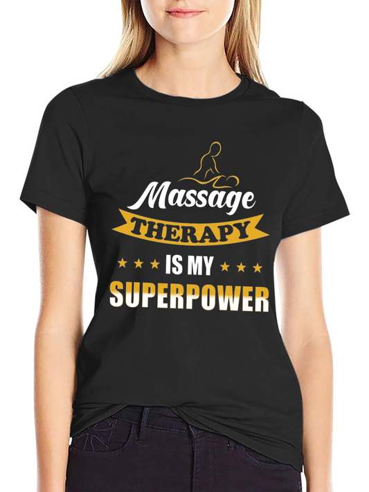Massage Therapy Superpower Black T-Shirt