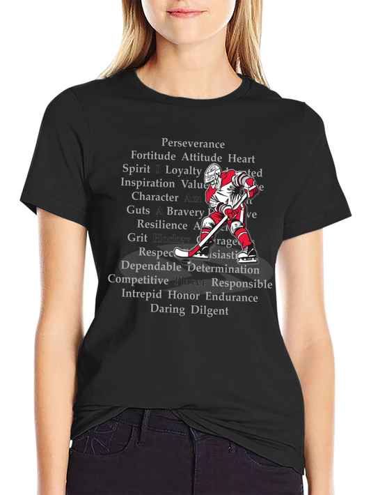 Hockey Values T-Shirt - Perseverance Loyalty Grit