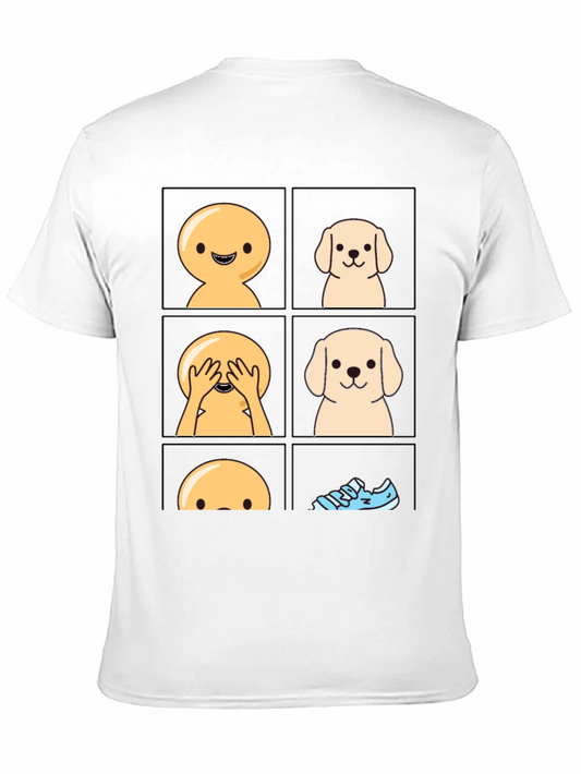 Hide and Seek Dog T-Shirt - Cute Cartoon Tee