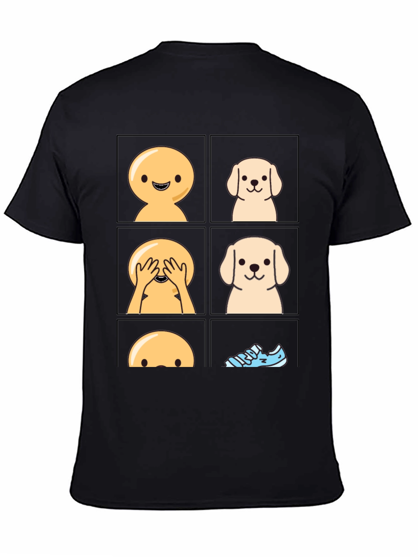 Hide and Seek Dog T-Shirt - Cute Cartoon Tee