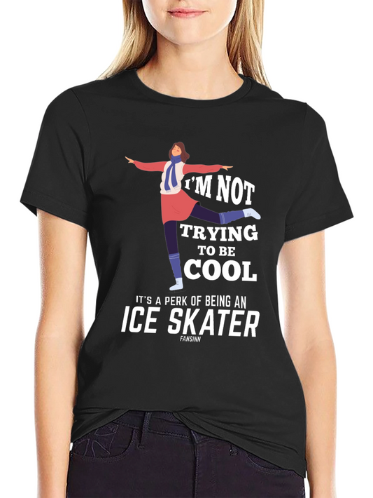 Cool Ice Skater Graphic Tee Shirt
