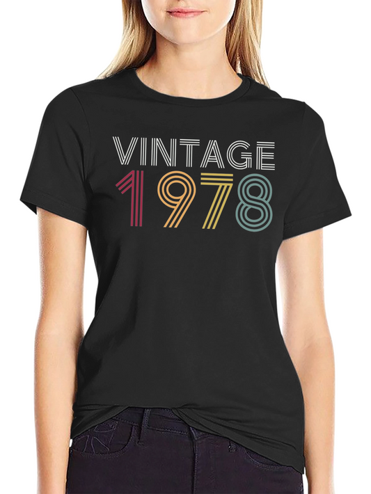 Vintage 1978 Graphic Tee - Retro Birthday T-Shirt