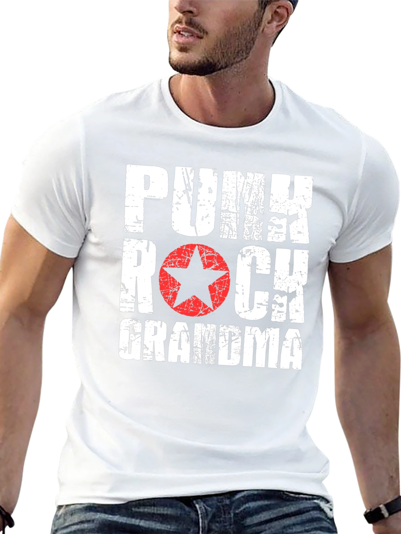 Punk Rock Grandma T-Shirt - Edgy Graphic Tee