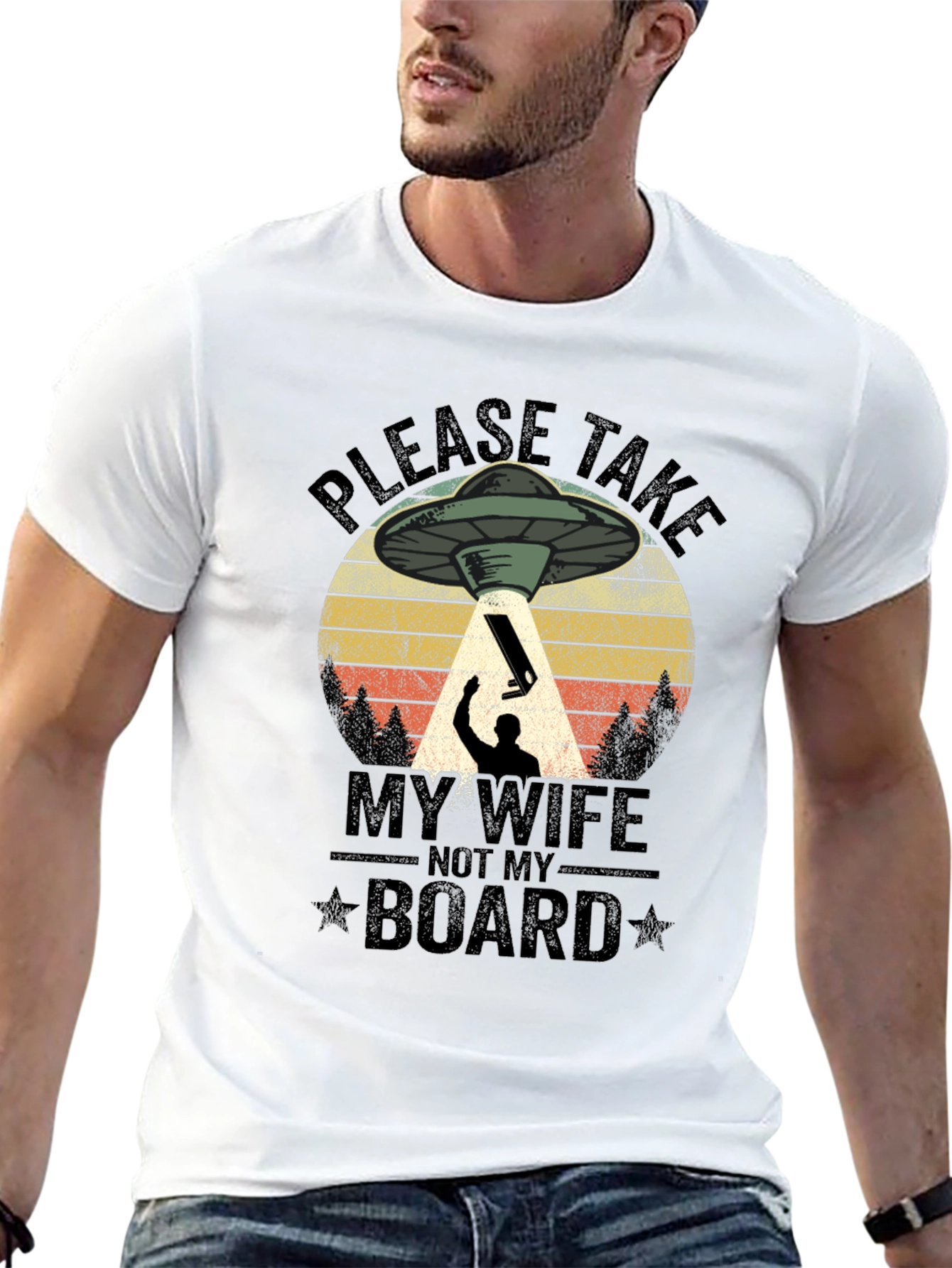 Funny Alien Abduction Graphic T-Shirt