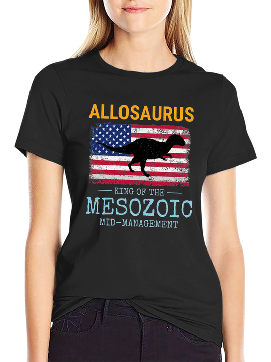 Allosaurus King T-Shirt - Mesozoic Mid-Management