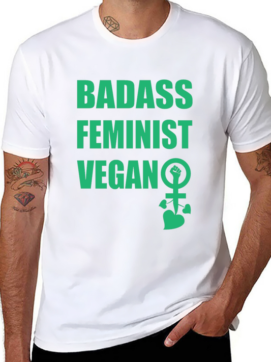 Badass Feminist Vegan Graphic Tee