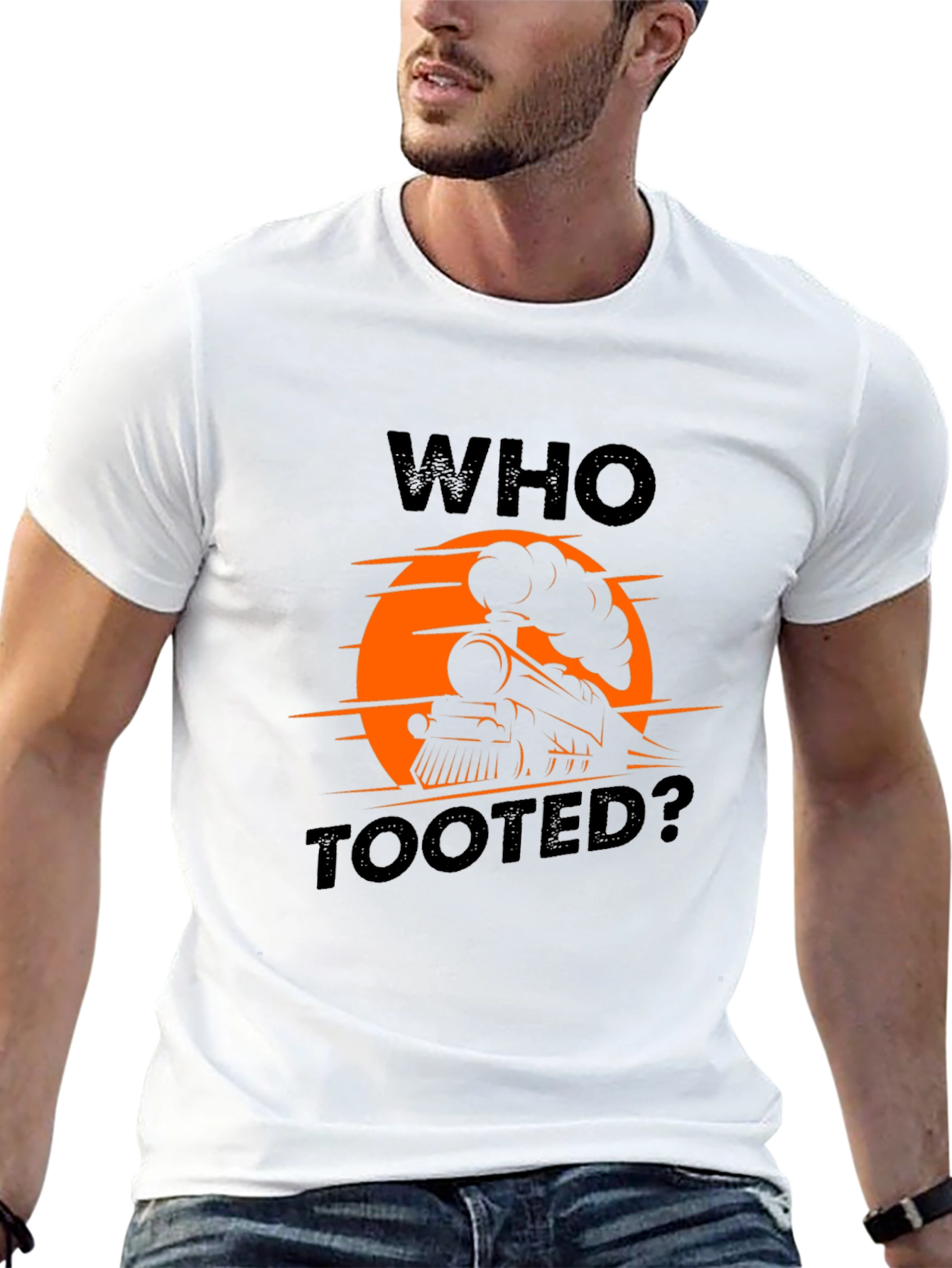Who Tooted? Train Graphic T-Shirt
