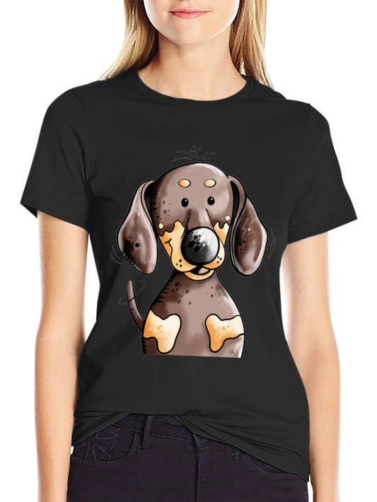 Dachshund Dog T-Shirt - Cute Cartoon Design