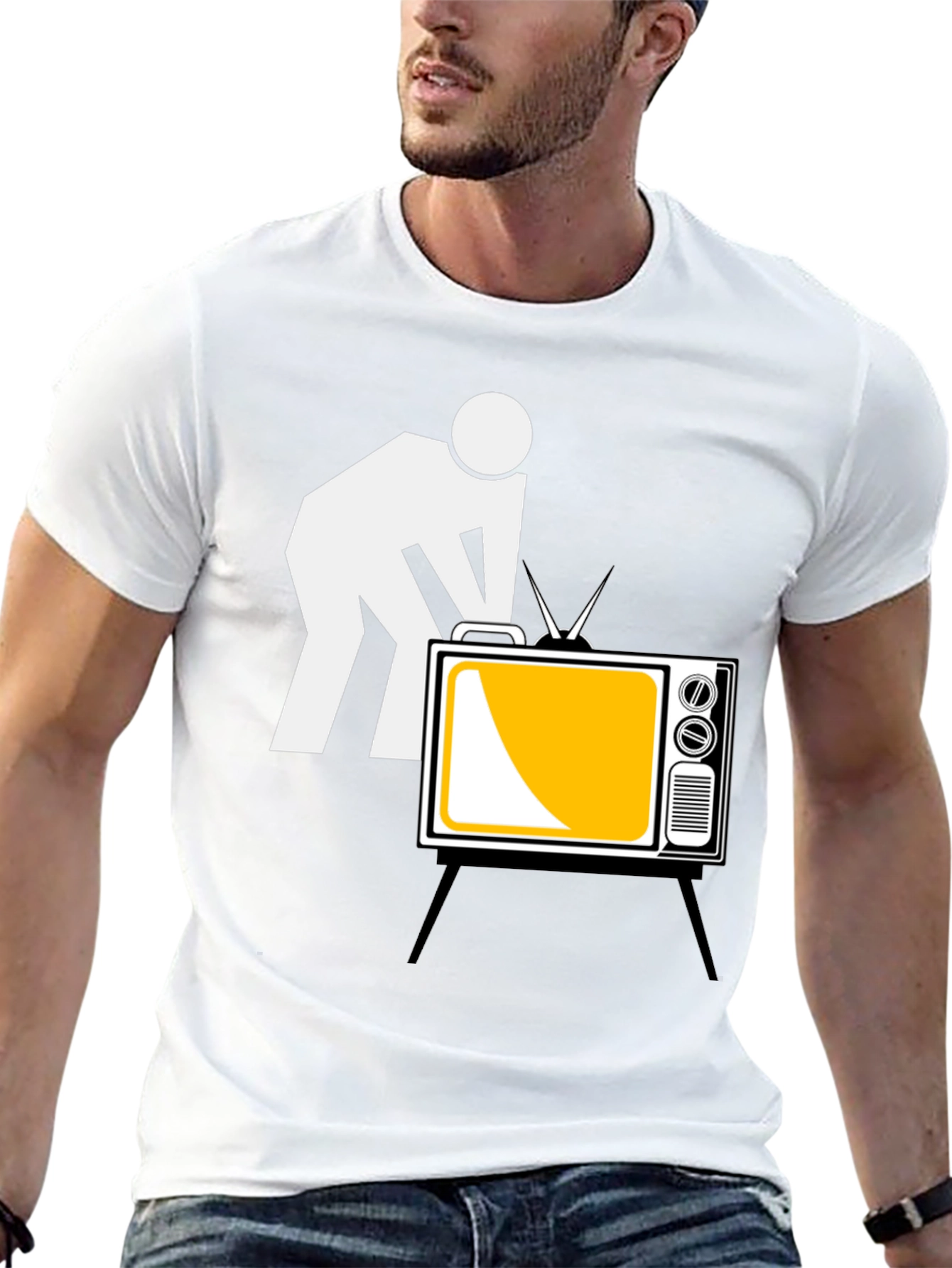 Funny TV Repair Humor Graphic T-Shirt