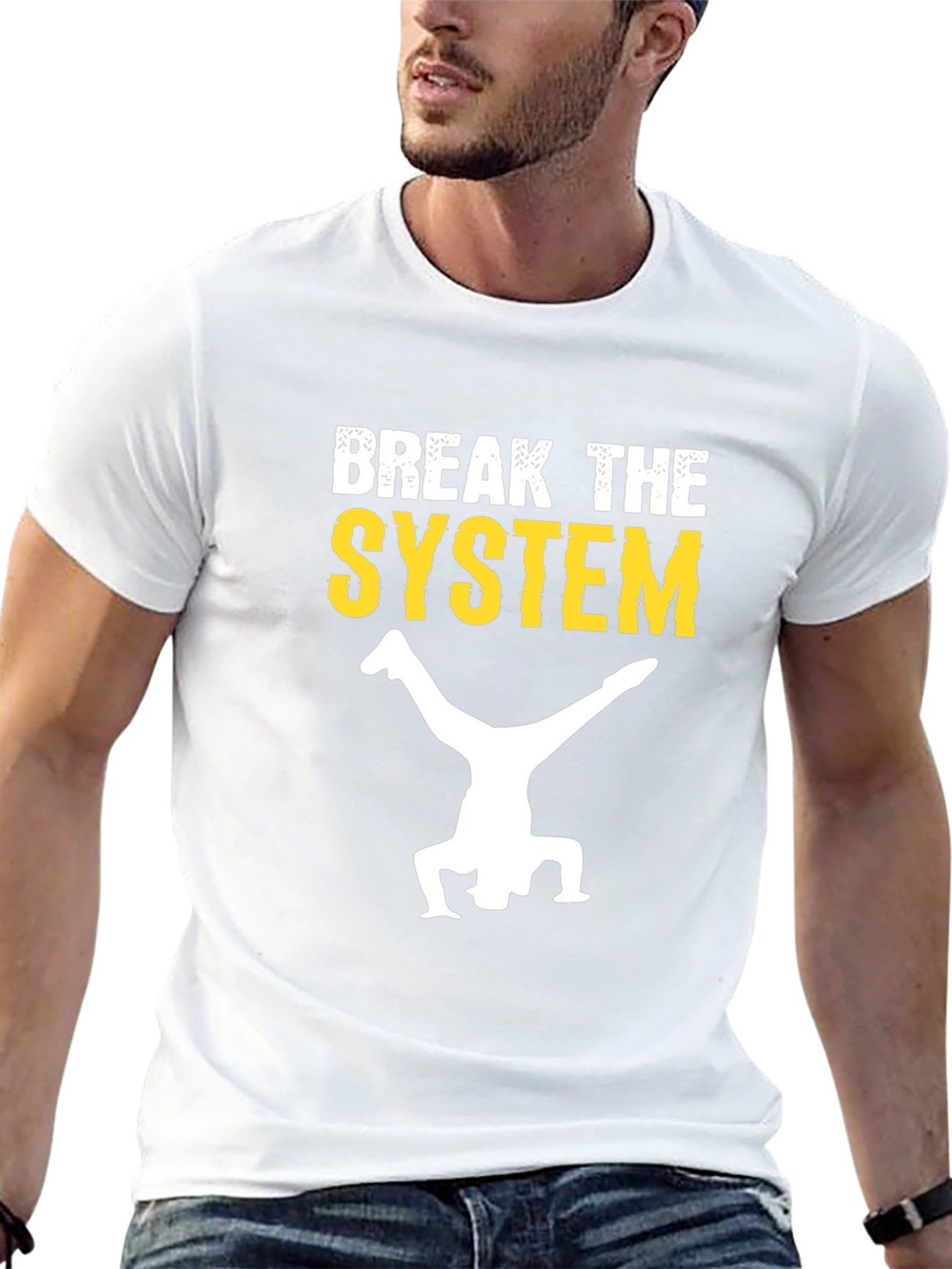 Break the System Graphic Tee - Black Cotton Shirt