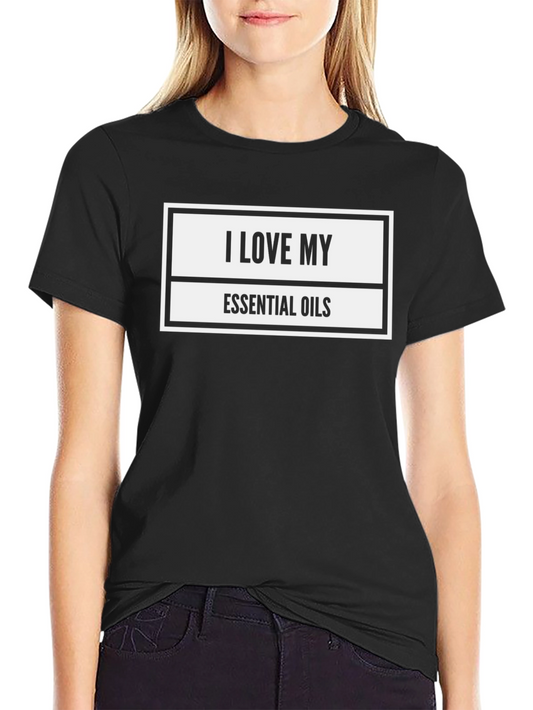 I Love My Essential Oils Graphic Tee - Black Cotton Blend