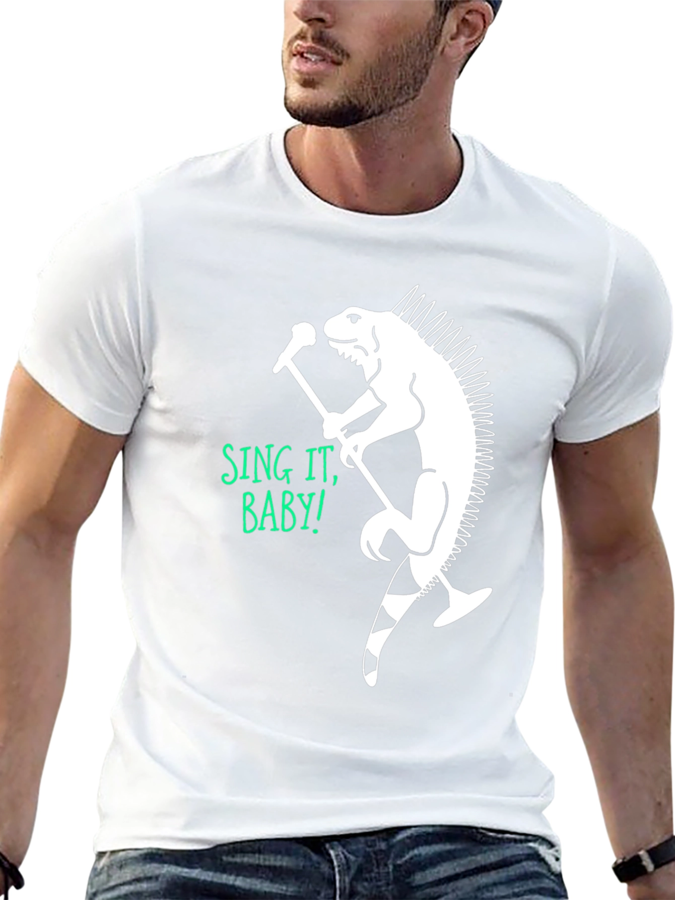 Iguana Singer Graphic T-Shirt