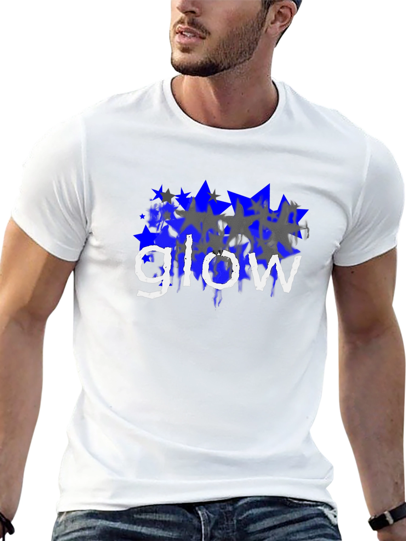 Glow Star Graphic T-Shirt - Black