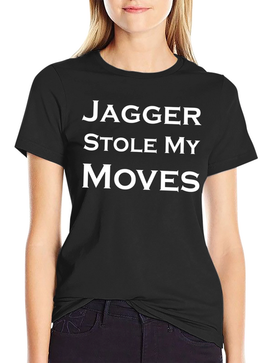 Jagger Stole My Moves Black Graphic T-Shirt