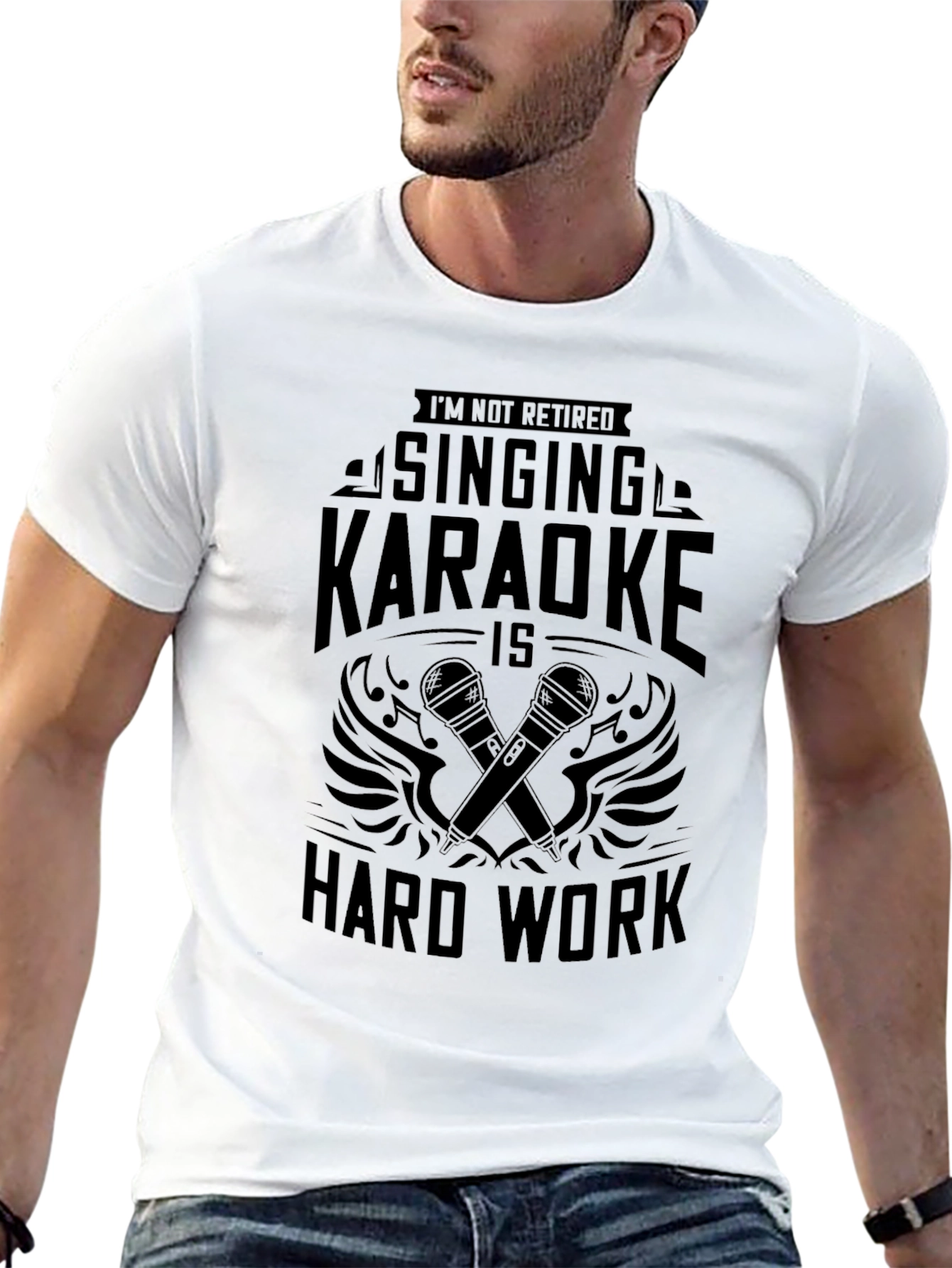 Singing Karaoke Hard Work Graphic T-Shirt