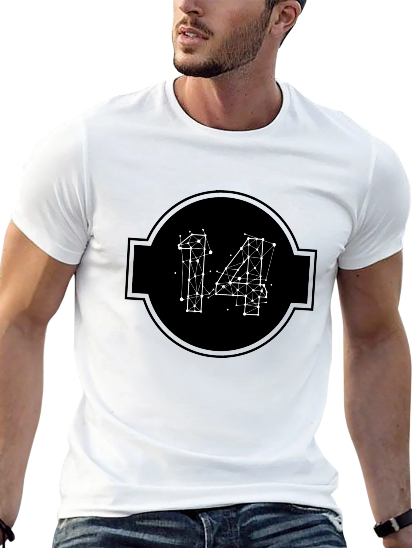 Geometric 14 Black T-Shirt
