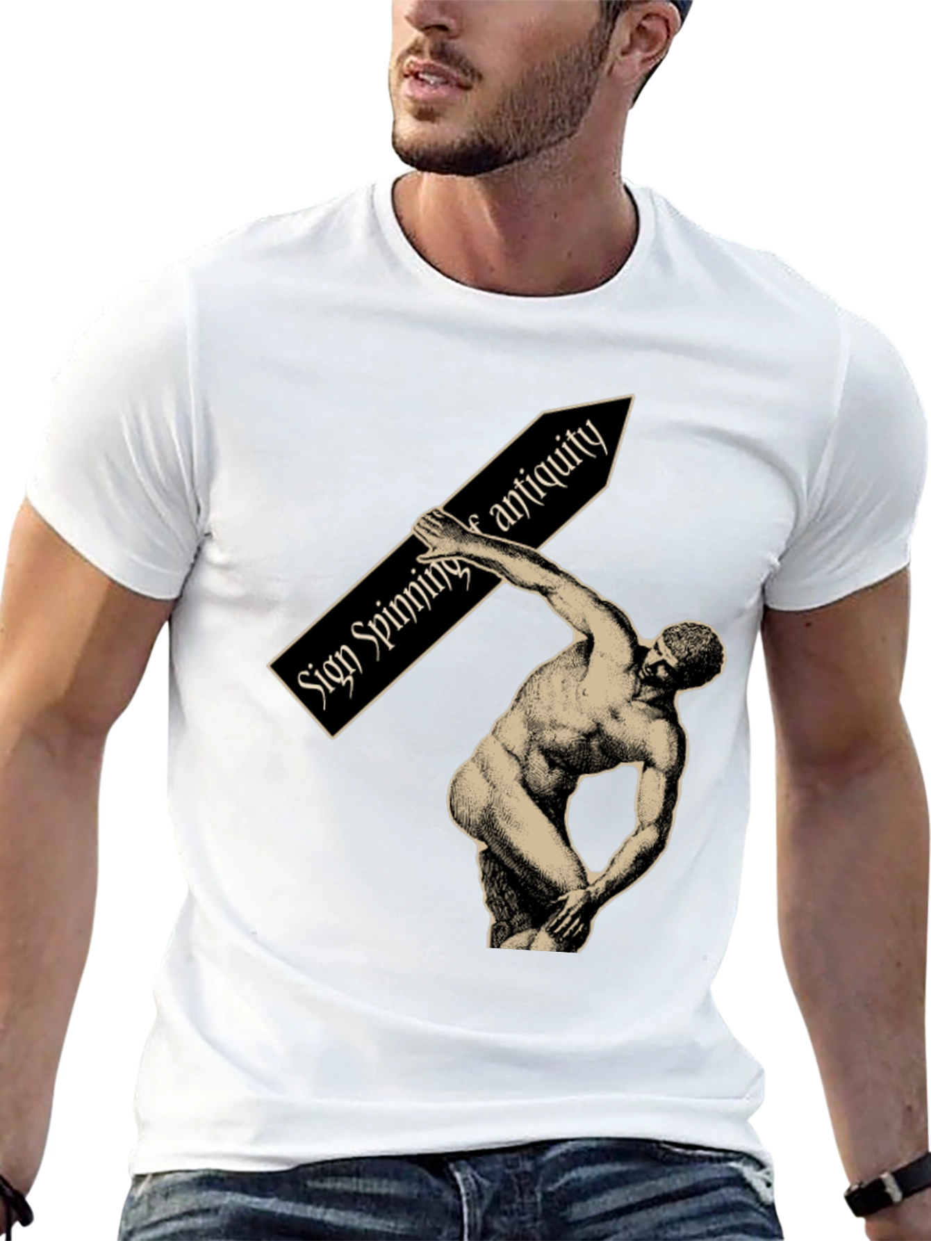 Sign Spinning Antiquity Graphic Tee - Black