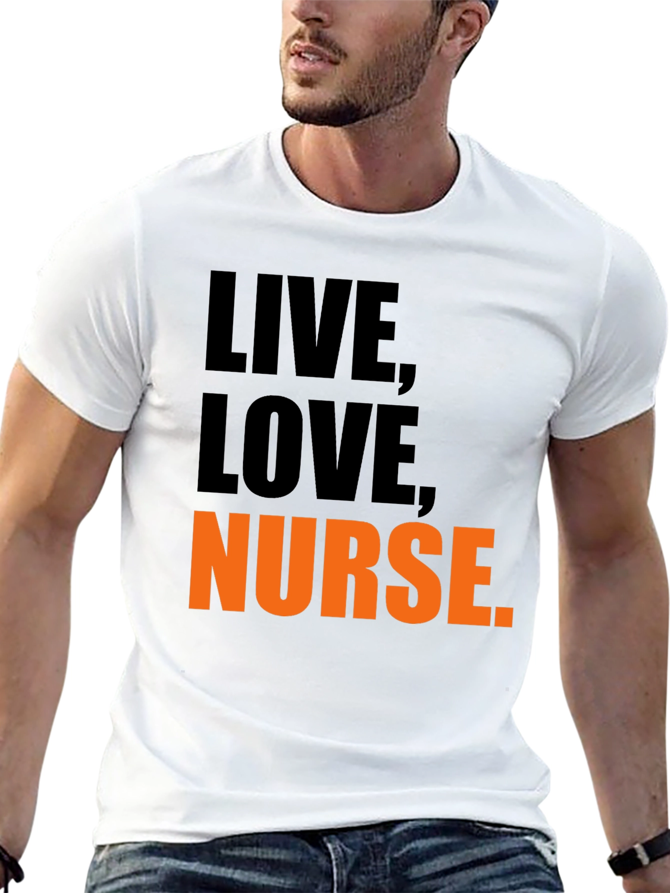 Live Love Nurse Graphic Tee - Black T-Shirt