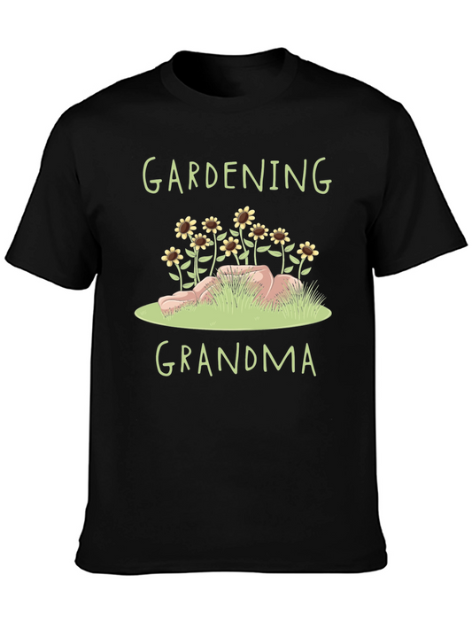 Gardening Grandma T-Shirt - Floral Design