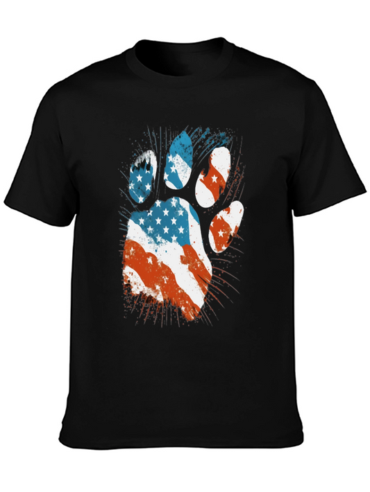 Patriotic Paw Print T-Shirt