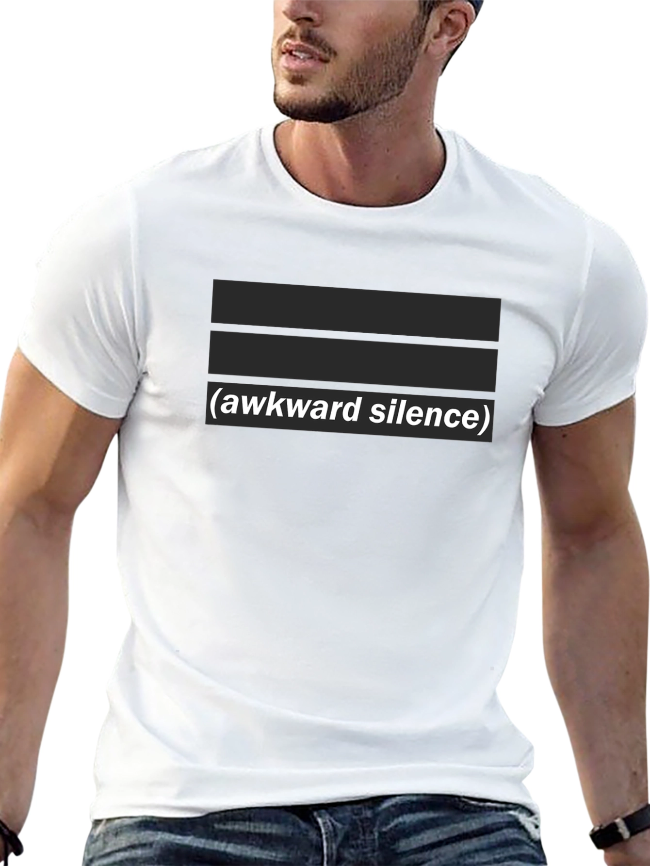 Awkward Silence Graphic Tee - Funny Slogan T-Shirt