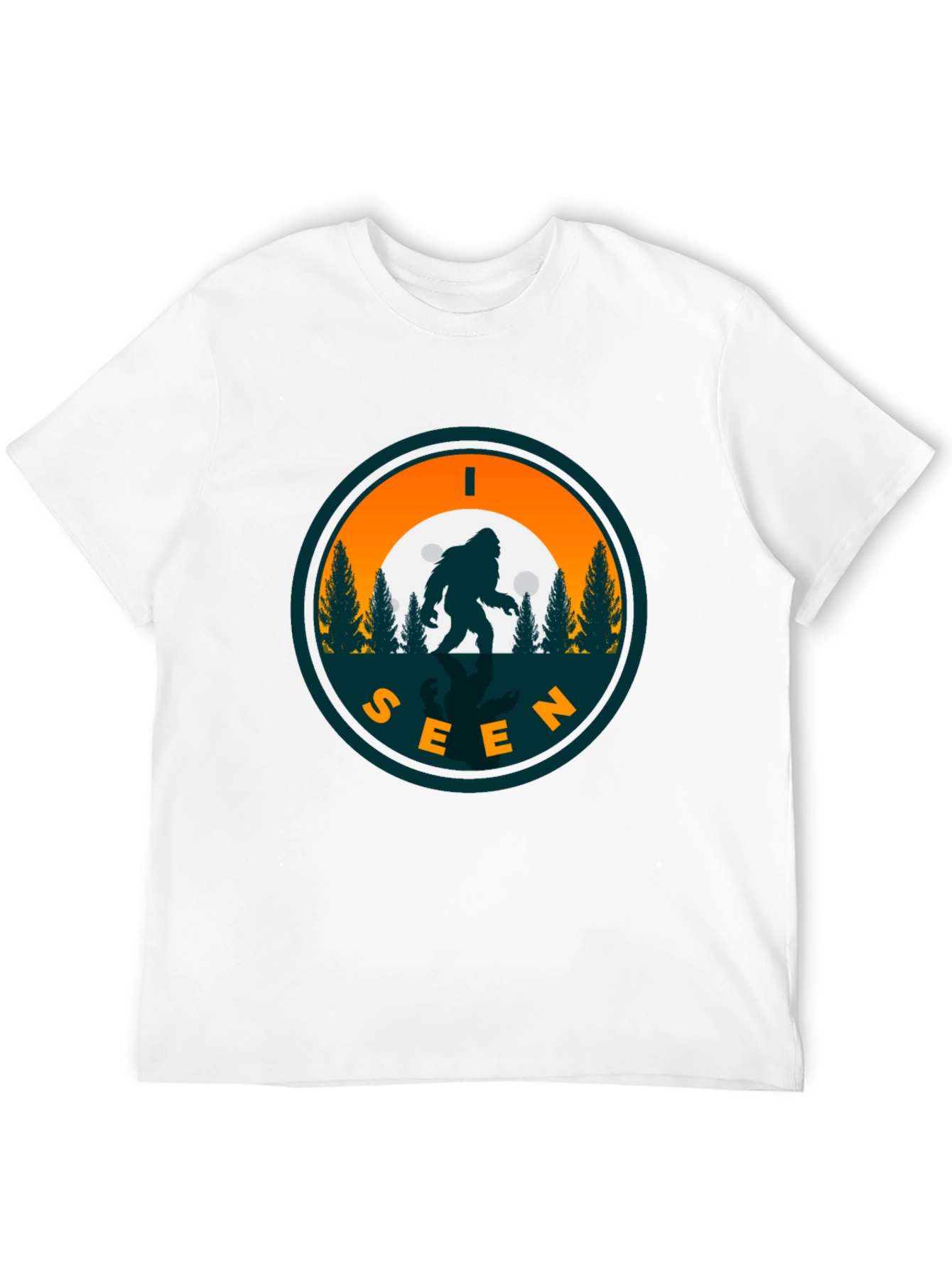 I Seen Sasquatch Black Graphic T-Shirt