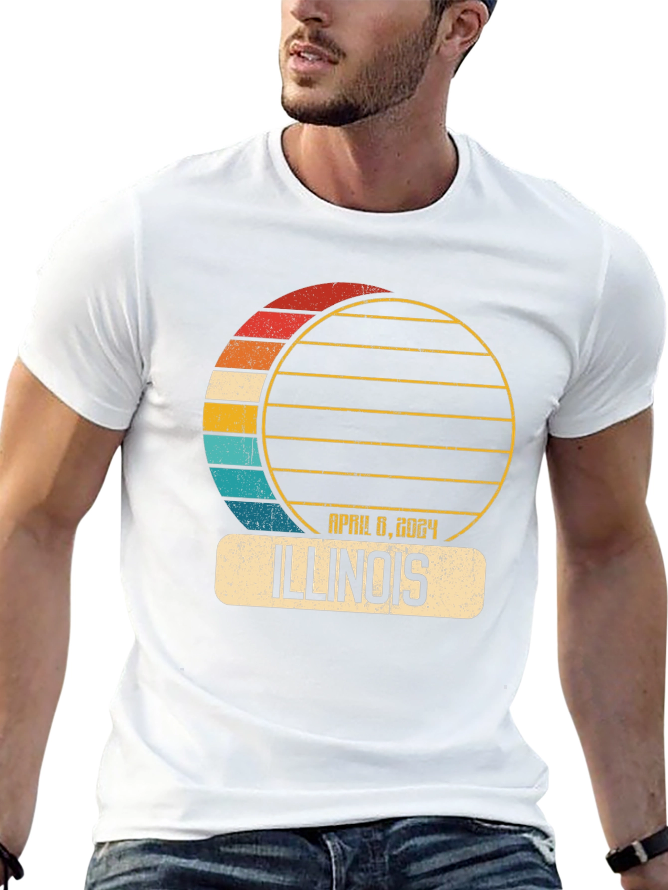 Illinois Eclipse April 8 2024 T-Shirt