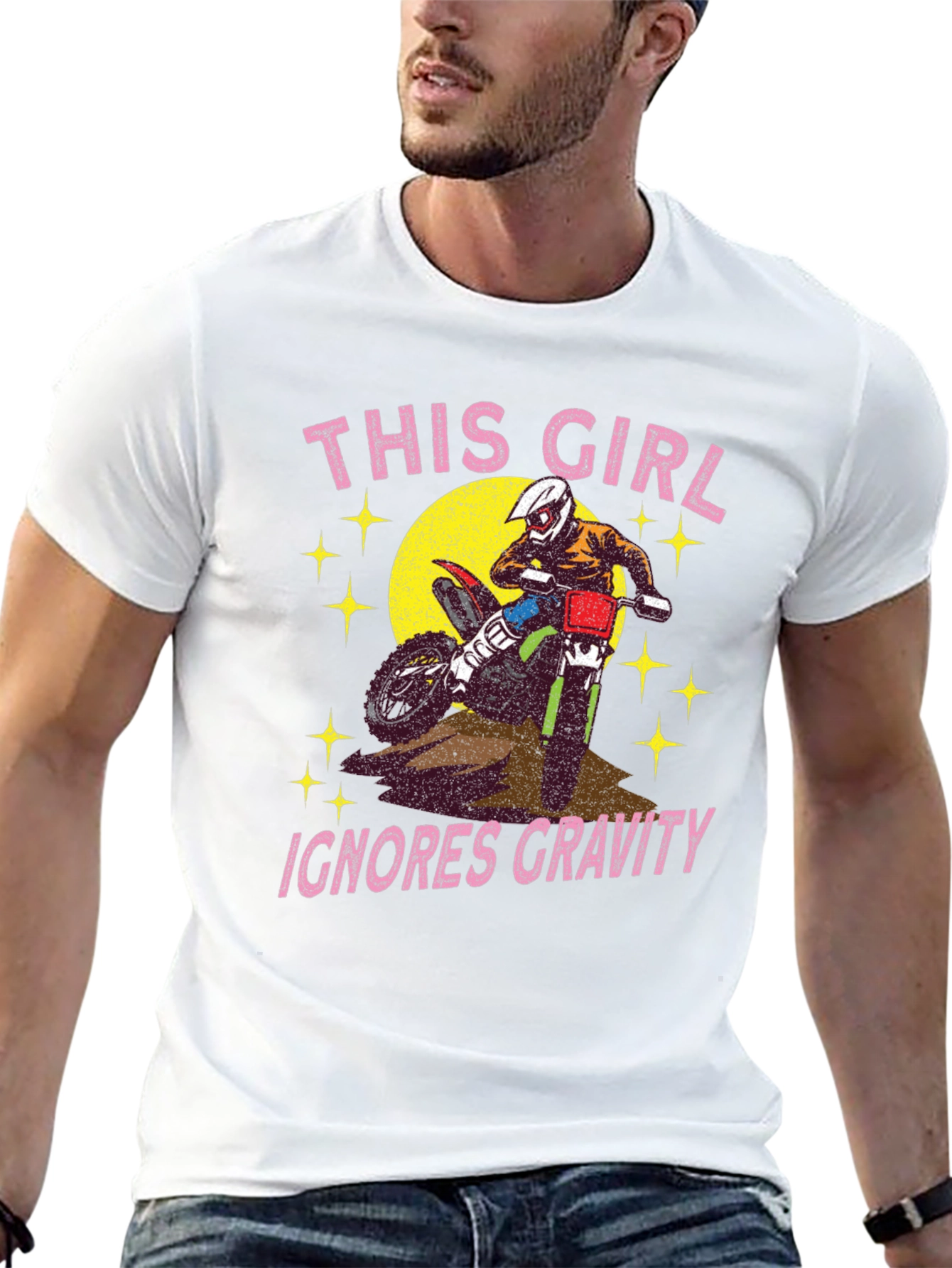 Girls Motocross Graphic Tee - Ignores Gravity