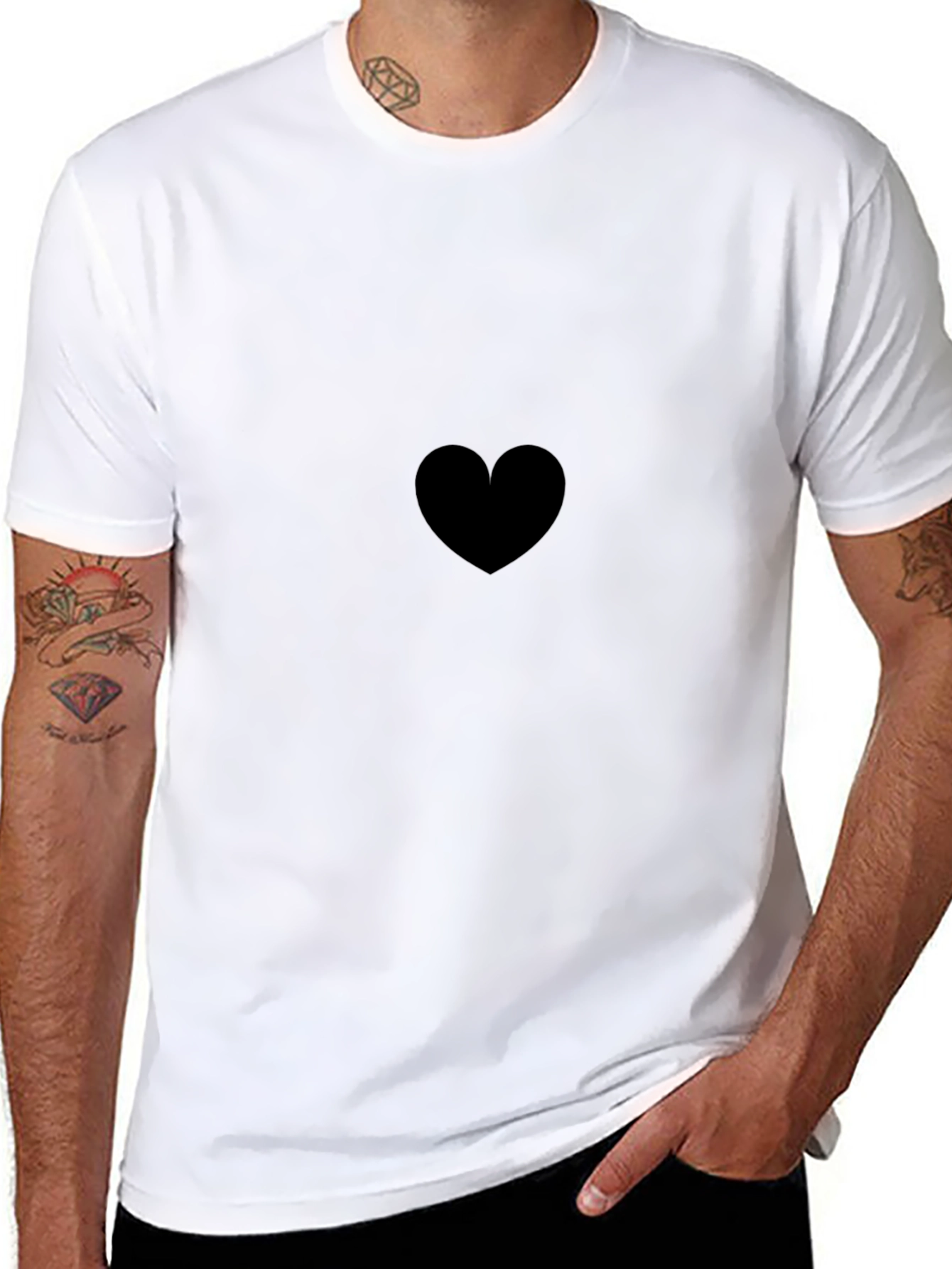 Black Heart Tee - Classic Comfort Fit