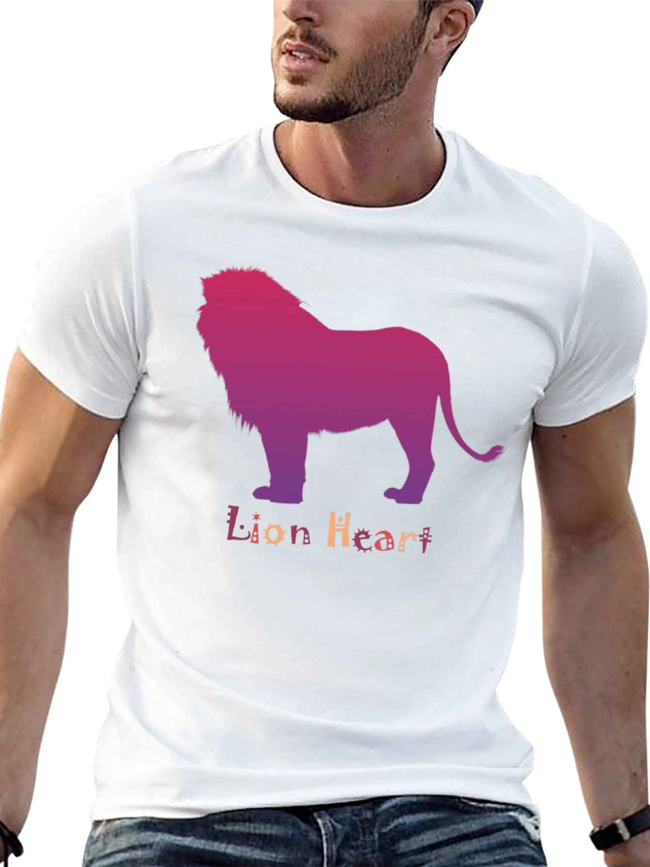 Lion Heart Graphic Tee - Stylish Mens T-Shirt