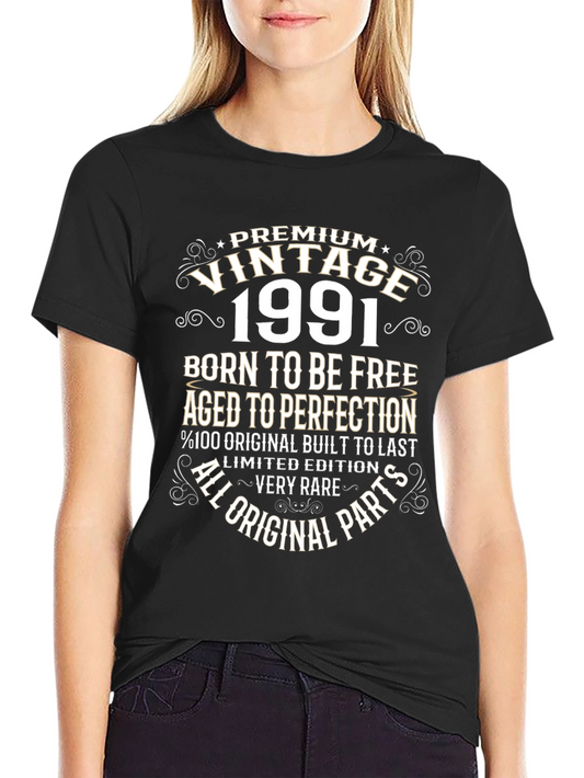 Vintage 1991 Birthday T-Shirt - Limited Edition