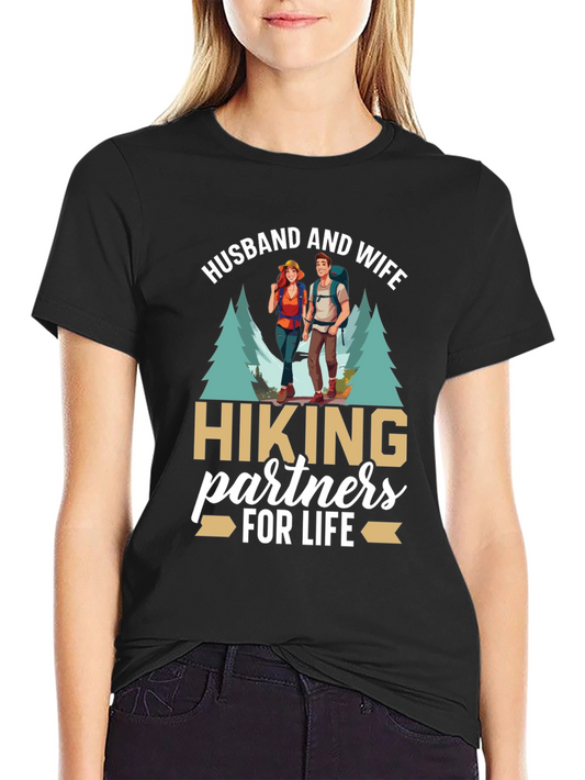 Hiking Partners T-Shirt - Husband and Wife Design
