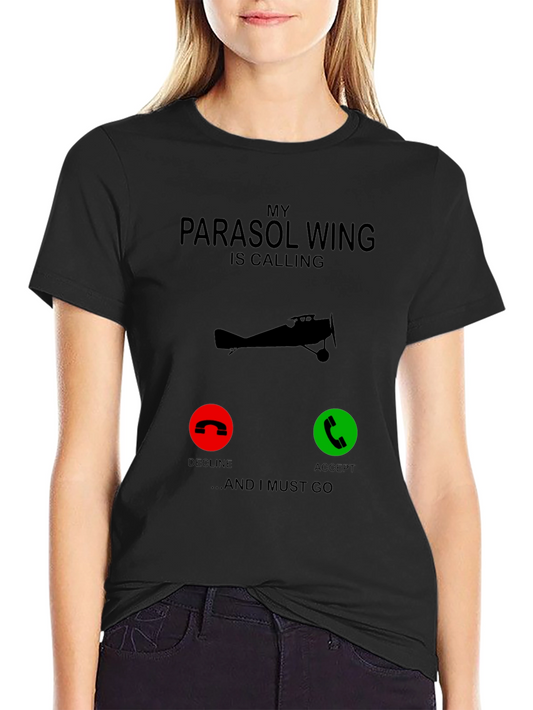 Parosol Wing Calling Black Graphic Tee
