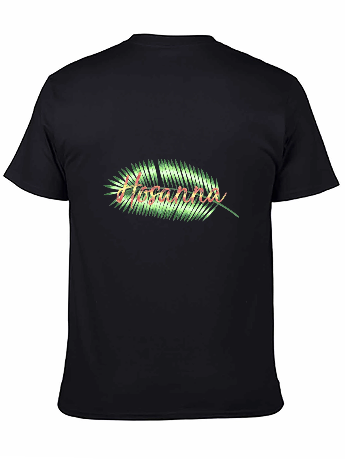 Hosanna Palm Leaf Graphic Tee - Black Casual Shirt