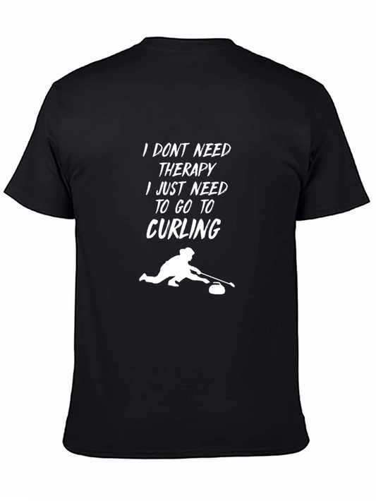 Curling Therapy Graphic T-Shirt