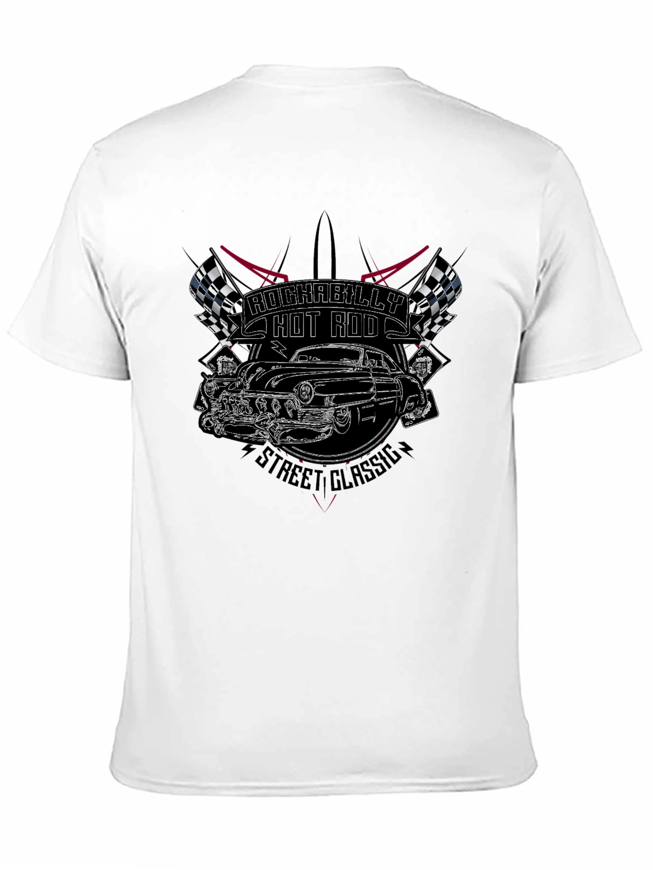 Rockabilly Hot Rod Classic Black T-Shirt