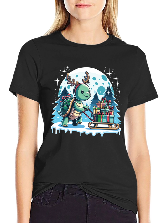 Festive Turtle Christmas T-Shirt