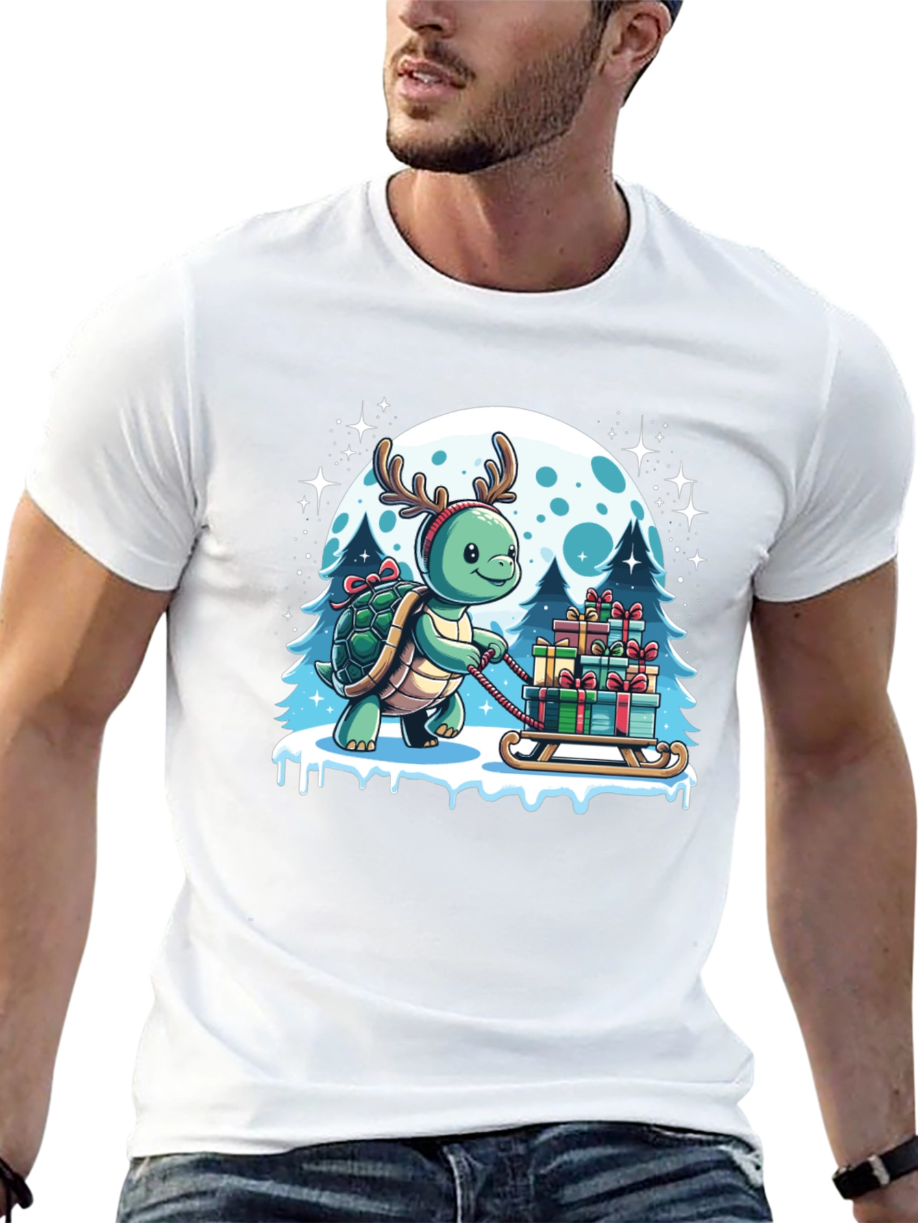 Festive Turtle Christmas T-Shirt