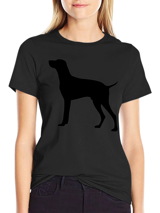 Dog Silhouette Graphic Tee - Classic Black T-Shirt