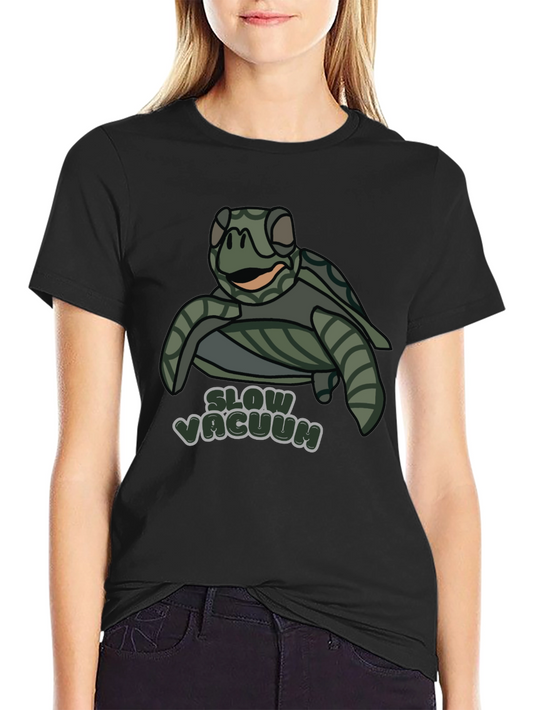 Slow Vacuum Turtle T-Shirt Funny Cute
