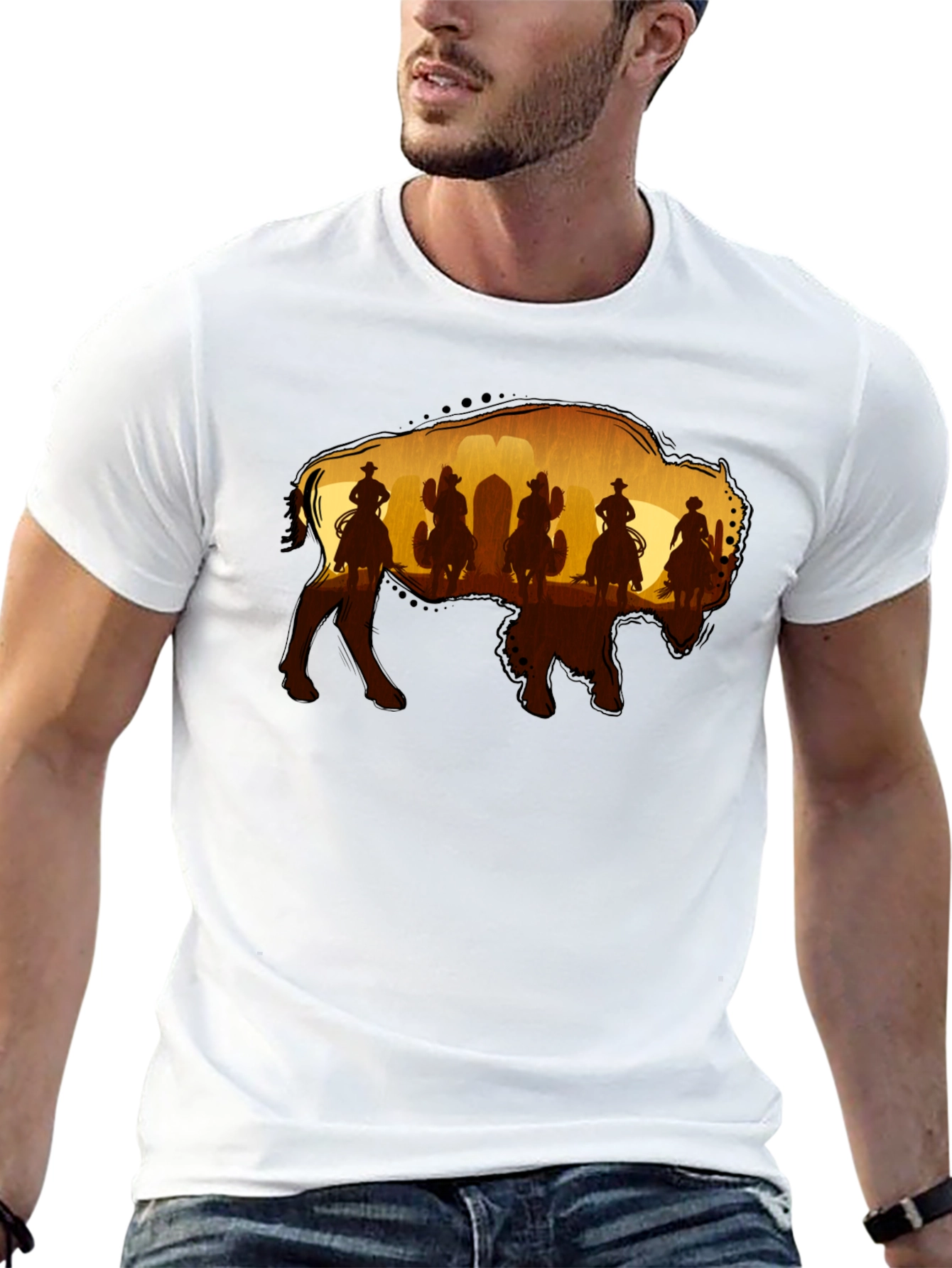 Western Buffalo Rider Graphic Tee